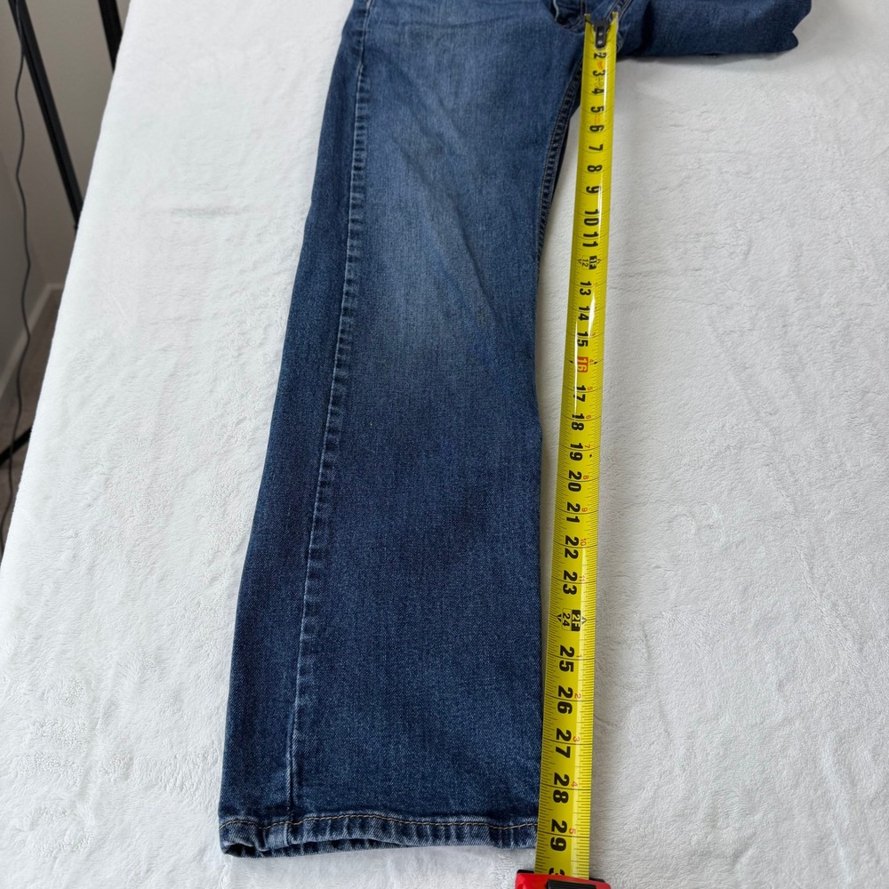 Levi's 505 Regular Fit Jeans Mens 32x32 Blue Good Medium Wash Straight Leg - Picture 11 of 13